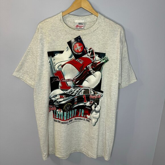 Vtg 90s Dale Earnhardt Jr Coca Cola Racing Shirt Polar Bear L New - Picture 4 of 12